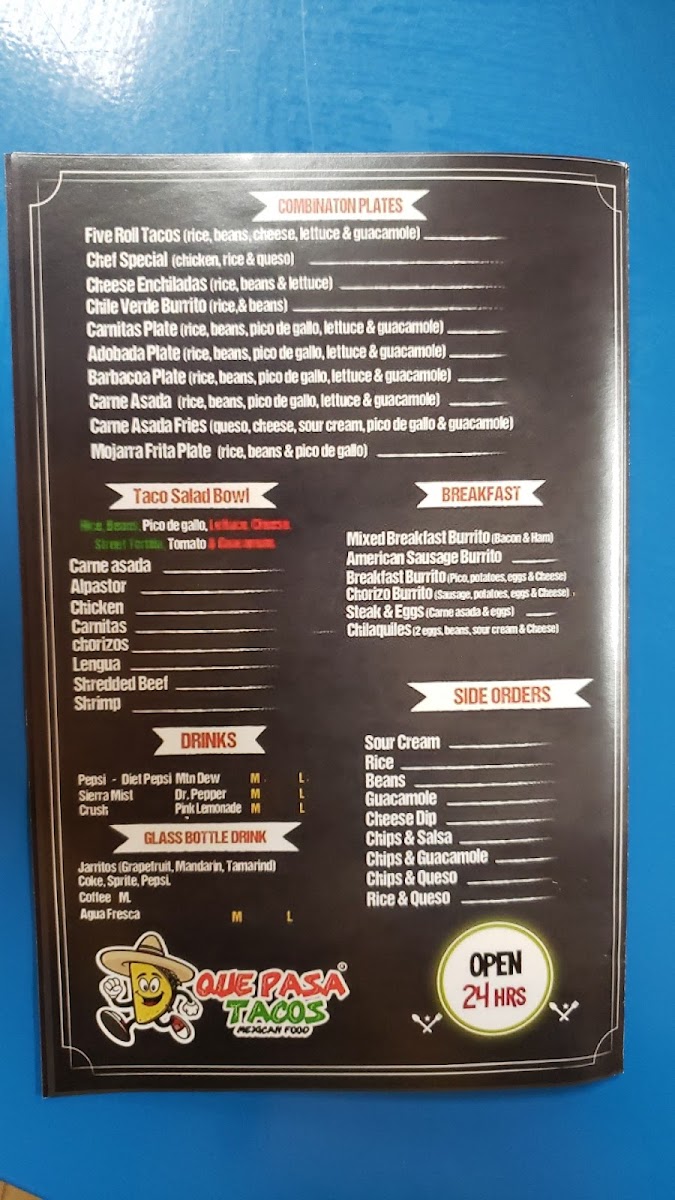 Que Pasa Tacos Menu - Image 6